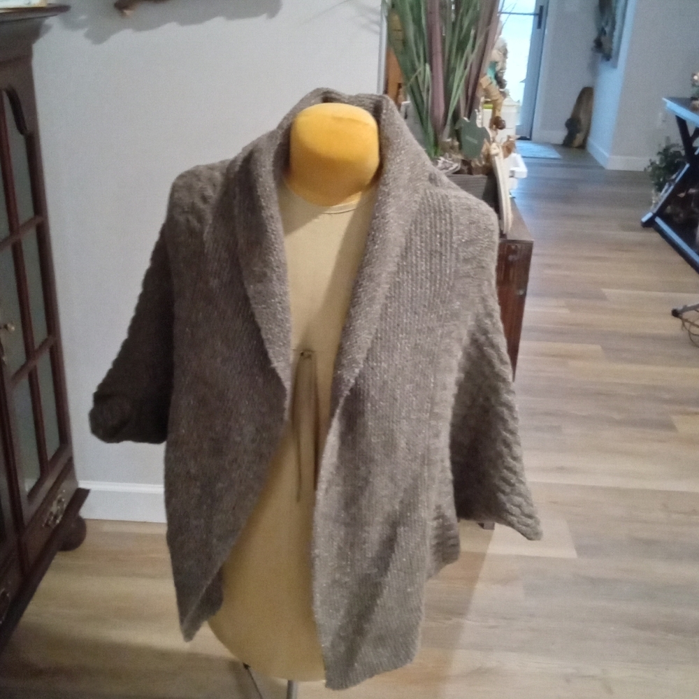 Jennifer Lopez Size XL Cozy Women's Brown Cardigan Sweater